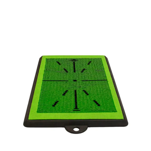 Pro Grade Golf Swing Training Mat That Tracks Ball Impact And Swing Path With Real Time Color Feedback From Green To White.