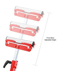 2 Pack Folding Roller Stands With 27 To 43 Inch Adjustable Height Heavy Duty Steel Build Ideal Outfeed Support For Table Saws And Woodworking Each Pair Holds Up To 500 Lbs Tool Free Height Adjustment height adjustment illustration
