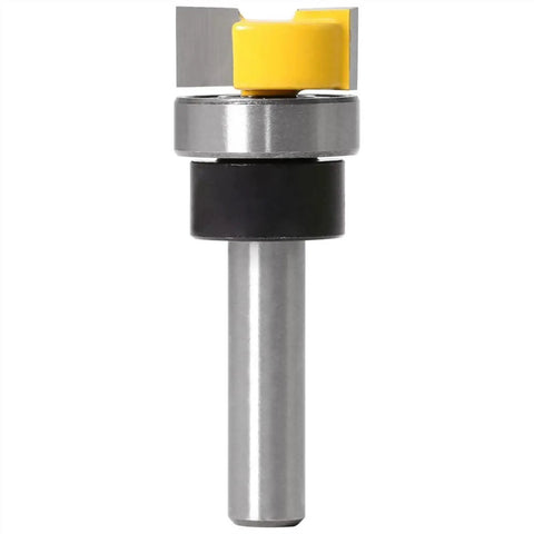 No Fuss 8MM Shank Router Bit for Template Trimming and Hinge Mortising, precision cuts with hardened steel body.
