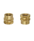 M6 Heat-Set Threaded Inserts Kit, 50 Pcs Brass Knurled Inserts for 3D Printing and Plastic Parts, shown in close-up view