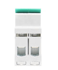 Hard Core Din Rail 2 Pole Main Switch Disconnector Isolator Circuit Breaker 400VAC Double Pole GYH8 Series white unit for electrical control.