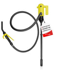 Trouble Free Trucker Tested 12 Volt Electric Fuel Drum Pump with Quick Squeeze Flow Control Nozzle and heavy duty discharge hose.