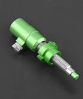 Damn Near Perfect Archery Cushion Plunger With Screw On Arrow Rest Pressure Button Click Action Aluminum Alloy For Recurve And Takedown Bow Accessories In Green, angled view showing adjustable tension mechanism.