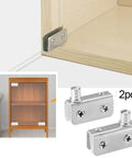 Heavy Duty Stainless Steel Glass Door Hinge With Adjustable Clamp Pivot For Shower Cabinet And Display Case Hardware Holds Like A True Champ For Modern Home Projects, showing two units with brushed finish.