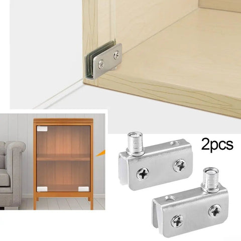 Heavy Duty Stainless Steel Glass Door Hinge With Adjustable Clamp Pivot For Shower Cabinet And Display Case Hardware Holds Like A True Champ For Modern Home Projects, showing two units with brushed finish.