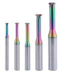 Five Beefy DLC Coated Carbide Thread Milling End Mills For Aluminum CNC Metalworking 60 Degree Threading Tools in assorted diameters