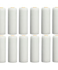 Professional 13 Piece Paint Foam Roller Set With Contoured Handles And Thick Density Foam Cores, 12 white foam rollers arranged in grid.
