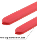Close-up of anti-slip red handle on Two Pack ER16 ER20 M Type Collet Chuck Wrench Spanner With Anti Slip Handle For ER16M ER20M.