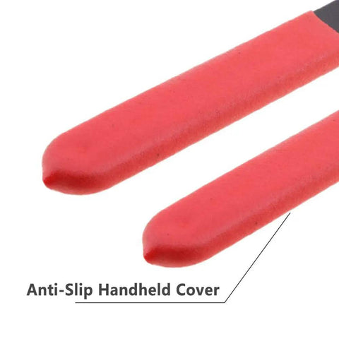 Close-up of anti-slip red handle on Two Pack ER16 ER20 M Type Collet Chuck Wrench Spanner With Anti Slip Handle For ER16M ER20M.