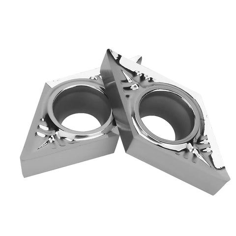 10pc CNC Lathe Inserts Blade Cutter Set For Turning Tool DCGT11T304AK H01 And DCGT3251AK H01 Ultra Hard Carbide Blade Close-Up