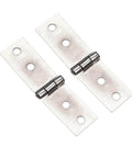 Adjustable Cabinet Door Hinges Set For Smooth Quiet Close No Squeak 2 Pieces Silver 74x20mm Right Angle 4 Hole Iron Alloy Vertical Hinges