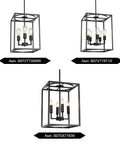 Three Rustic Hallway Cage Chandeliers With 3 Lights Dope Vintage Industrial Farmhouse Square Pendant Ceiling Light For Dining Room