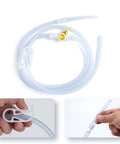 304 Grade Stainless Steel Enema Bucket Kit For Home Colon Cleansing 1.5 L Capacity With Silicone Tube Four Nozzles Dust Bag And Manual Coffee Enema Kit Easy To Use, silicone tube and nozzle close-up