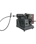 Mini Electric Belt Sander Machine For Jewelry Polishing And Sanding Compact Desktop Grinder For Metals Jade Resin High Precision Abrasive Tool side view with sanding belt.
