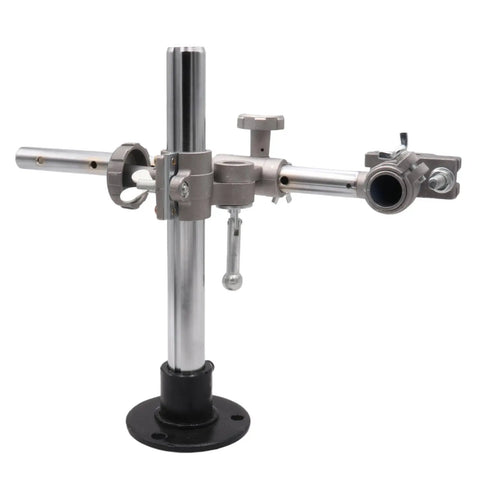 Heavy Duty Mini Welding Torch Holder Stand With Adjustable Vertical Height And Horizontal Sliding V Clamp Mounts For MIG TIG Guns