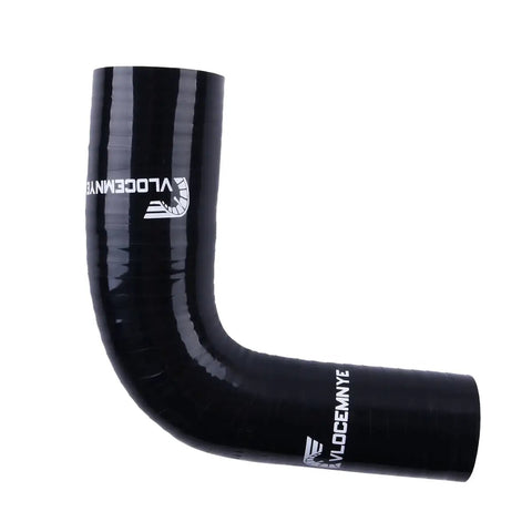 4-Ply 90 Degree High-Performance Silicone Hose Coupler For Easy Elbows, Fits 1 to 1.25 Inch ID, black, side view