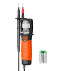 Pocket Pen Multimeter With Backlit Display Auto Power Off Handy Tool For DIY Electronics Measures AC Up To 600V DC From 0.2V To 600V Resistance Up To 60MOhm And Continuity Test BT-38B with probes and batteries
