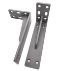 Pair of Heavy Duty Hidden L Brackets For Wood Walls with multiple mounting holes.