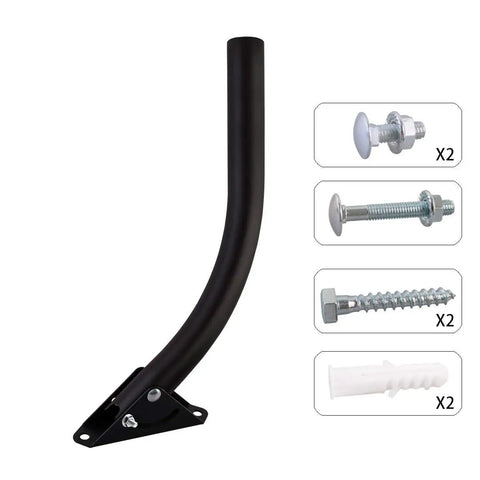 Attic Adjustable Weatherproof Outdoor TV Antenna Mounting Pole With Universal Brackets for Easy Install