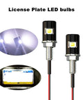 Hella Bright 12V Waterproof License Plate Light Kit For Motorcycle Bike Truck RV And ATV with Cool White LED Tag Lamp display