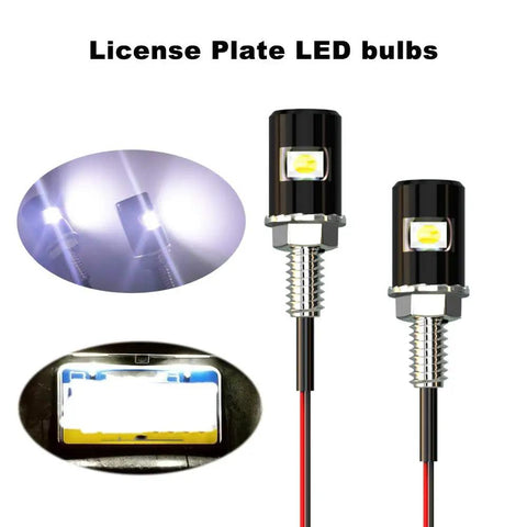 Hella Bright 12V Waterproof License Plate Light Kit For Motorcycle Bike Truck RV And ATV with Cool White LED Tag Lamp display