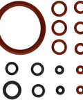 Various sizes of the 60Pcs Coffee Machine O Ring Seal Kit Silicone O Ring Replacement Set for Espresso Makers displayed.