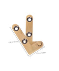 Heavy Duty Hidden Door Hinge Set For Secret Doors And Bookshelves, Invisible Pivot Bronze Hardware with measurements