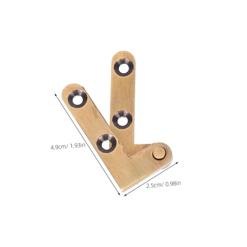 Heavy Duty Hidden Door Hinge Set For Secret Doors And Bookshelves, Invisible Pivot Bronze Hardware with measurements
