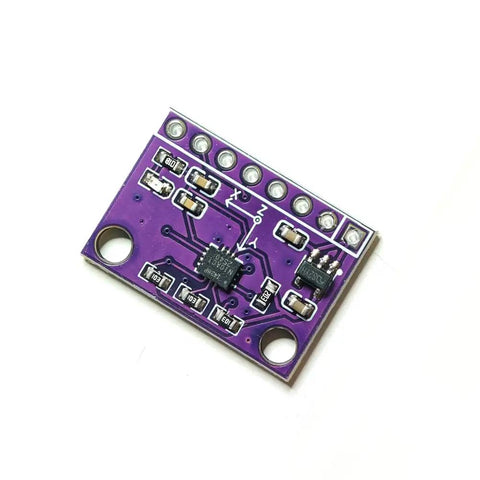 Six Axis ICM-42688 IMU Module With Low Temperature Drift And Offset, High-Precision Attitude Sensor, I2C Or SPI Interface, 3.3V/5V Compatible, Ideal For Drones, Robots, VR And Motion Projects. Purple PCB IMU module with header pins and mounting holes