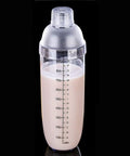 Clear Plastic Cocktail Shaker With Measurement Scale 33 Oz Handheld Drink Mixer Durable Dishwasher Safe Removable Lid