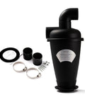 Heavy Duty Cyclone Dust Separator For Vacuum Cleaners, DIY Turbocharged Dust Collector, with attachments visible