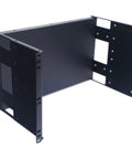 Side view of 6U Solid Panel for Industrial Control and Prototyping in 19 Inch Racks, heavy duty 14 gauge metal construction, easy customization.