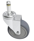 Swivel Stem Caster Set Four Inch Wheel With Seven Sixteenth Inch Stem Diameter Heavy Duty 200 Lb Load Per Caster TPR Rubber Wheel Replacement