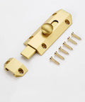 Genuine Solid Copper Door Slide Latch And Heavy Duty Barrel Bolt Lock For Home Gate Security Rock Solid Built tough brass latch with screws.