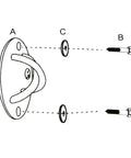 Heavy Duty Wall Mount Bracket And Ceiling Anchor Hooks For Suspension Trainer Straps with installation components