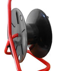 Red Steel Frame Cable Reel With Plastic Drum 300ft Capacity For 6mm Cable Heavy Duty Cable Management Tool For Pros And DIYers