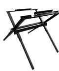 Built Tough Adjustable Folding Workbench Stand For Table And Miter Saws DW7451 Compatible sturdy black steel frame with portable design.