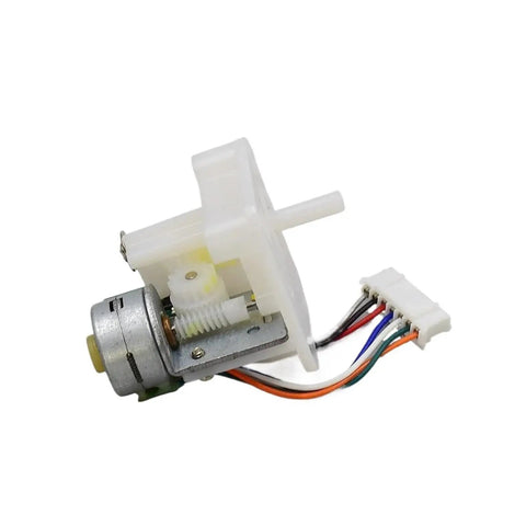 Straightforward 15Mm Stepper Motor Providing Hitch Free Push Pull Linear Actuation With Bolt On Worm Gear And Extendable Telescopic Shaft For Chill Hacking Sessions And Clean Robot Projects Using Standard 5V Dc, showing the motor and wiring connection.