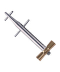 4.8 Inch Stainless Steel Tool With Aluminum Bronze T Bar Nut For Repair Hoses And Small Wire Or Cable Strips Under 0.062 Inch Diameter Beefy Pro Grade Heavy Duty Hand Tool For Home Or Shop Use, angled view
