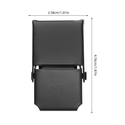 Heavy Duty Black Stainless Steel Concealed Toggle Latches For Toolbox And Suitcase With Weather Resistant Protection And Sturdy Metal Draw Buckle Closure That Holds Tight During Rough Use, top view showing dimensions.
