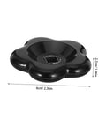 Black Bakelite Spigot Handle Replacement Knobs 6CM 6STAR Fit 8X8MM Stem Hole, showing side view with measurements