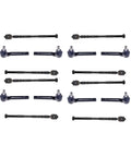 4 Piece Tie Rod End Kit Inner And Outer For Subaru Crosstrek 2016 To 2021 Forester 2014 To 2018 showing detailed parts layout.