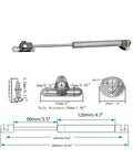2 Pack 120N 10 Inch Gas Struts Soft Open Lid Supports For Cabinets, Toy Boxes, Chests And Tool Boxes Silver Lift Gas Springs Shocks