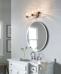 Janiel 24 Inch Three Light Vanity Light With Clear Glass Shades In Classic Bronze Finish For Above The Mirror