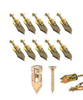 Self-Drilling Drywall Anchors Kit 12x30mm With Screws for Plasterboard Fixing, Premium Yellow Zinc-Plated Carbon Steel, Rust-Resistant No-Prep Install, Quick Mount for TVs, Shelves, Cabinets, and Wall Decor; set shown