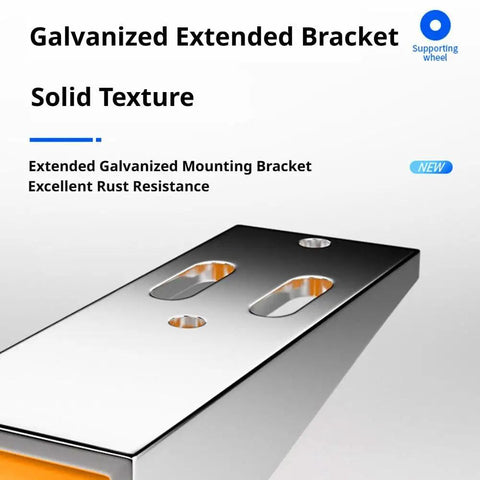 Galvanized Extended Mounting Bracket with solid texture, featuring rust-resistant material for durability.