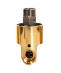 Beefy 1 Inch Brass Rotating Joint 360 Degree Swivel Connector For Water Air Oil Spray Systems HD25 DN25 Left Thread Universal Sprayer Union Durable Brass Rotary Joint For Industrial Plumbing And Hose Applications, front view