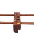Badass Double Handle Hand Plane Built From Solid Rosewood And Fitted With A Razor Sharp Steel Blade, top view showcasing handles and blade setup.