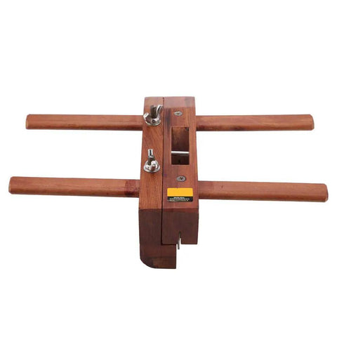 Badass Double Handle Hand Plane Built From Solid Rosewood And Fitted With A Razor Sharp Steel Blade, top view showcasing handles and blade setup.