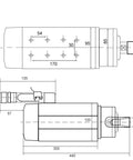 Technical diagram of Beast Of A CNC Milling Machine With 9KW ER32 Air Cooled High Speed Motor And Four Ceramic Bearings for precision use.